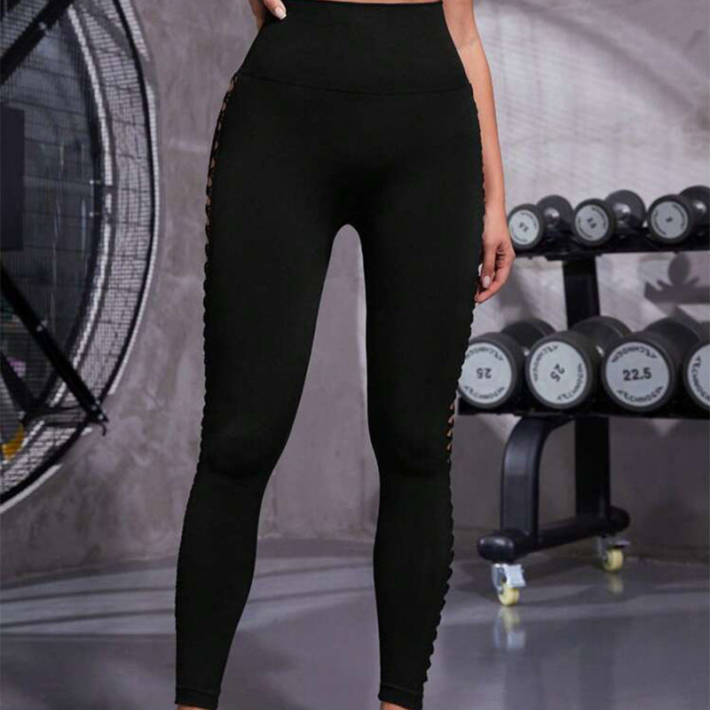 Women's Hollow Tie-Dye High-Waist Leggings