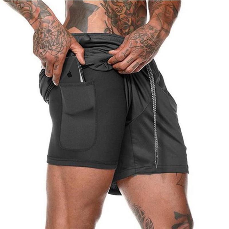 Men's 2-in-1 Running Fitness Shorts