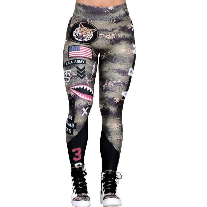 Women's Army-Style Fitness Leggings
