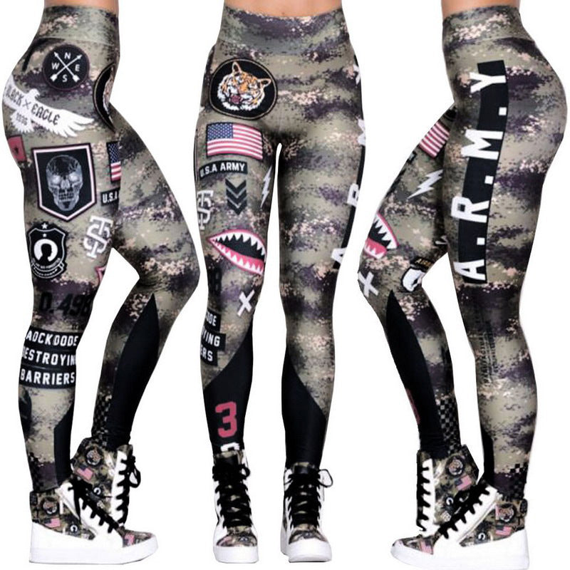 Women's Army-Style Fitness Leggings