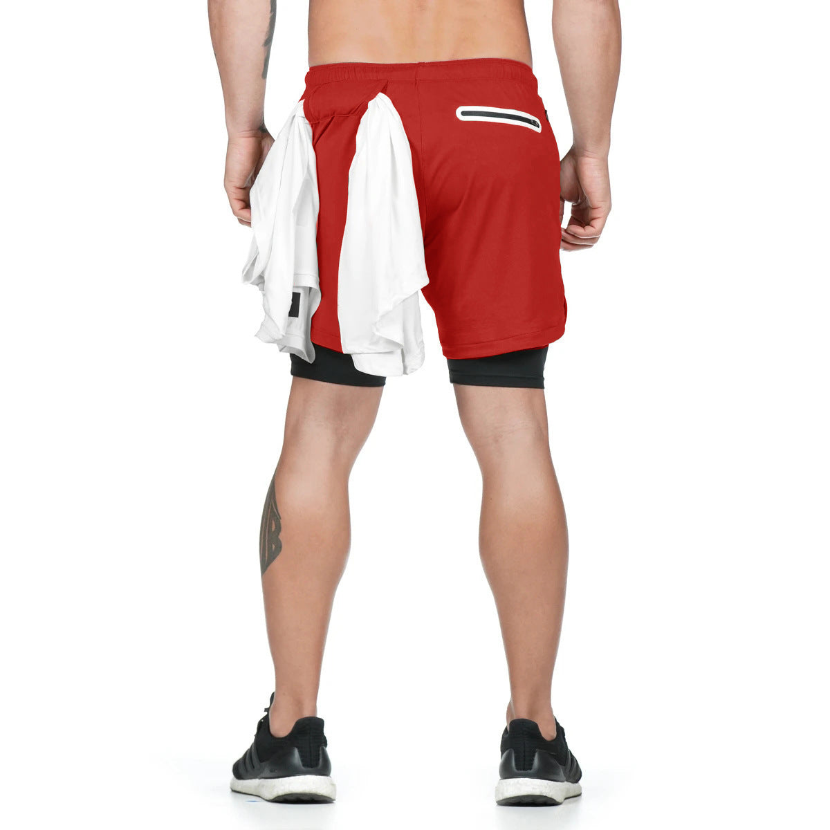Men's 2-in-1 Running Fitness Shorts