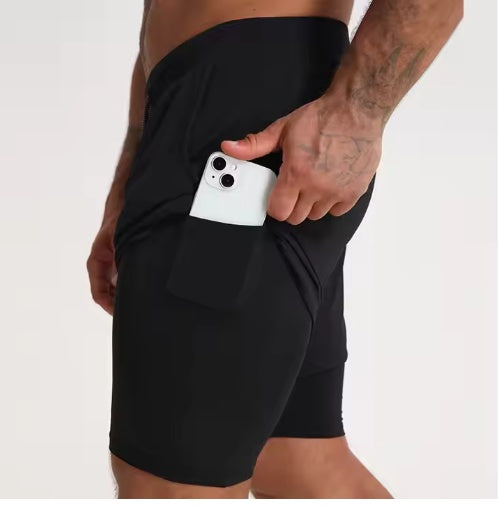 Men's 2-in-1 Quick-Dry Gym Shorts