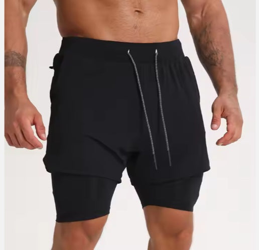 Men's 2-in-1 Quick-Dry Gym Shorts