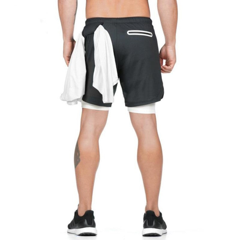 Men's 2-in-1 Running Fitness Shorts