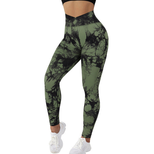 Women's Seamless Tie-Dye Yoga Leggings
