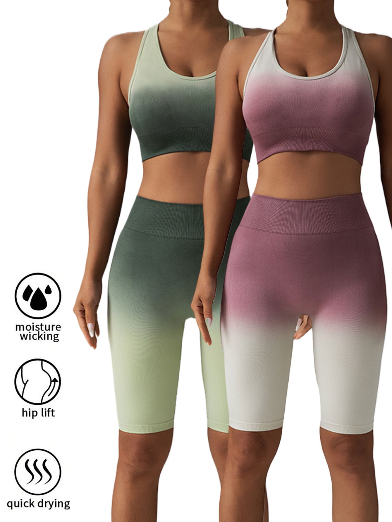 Women's 2-Pack Scrunch Butt Lifting Workout Shorts