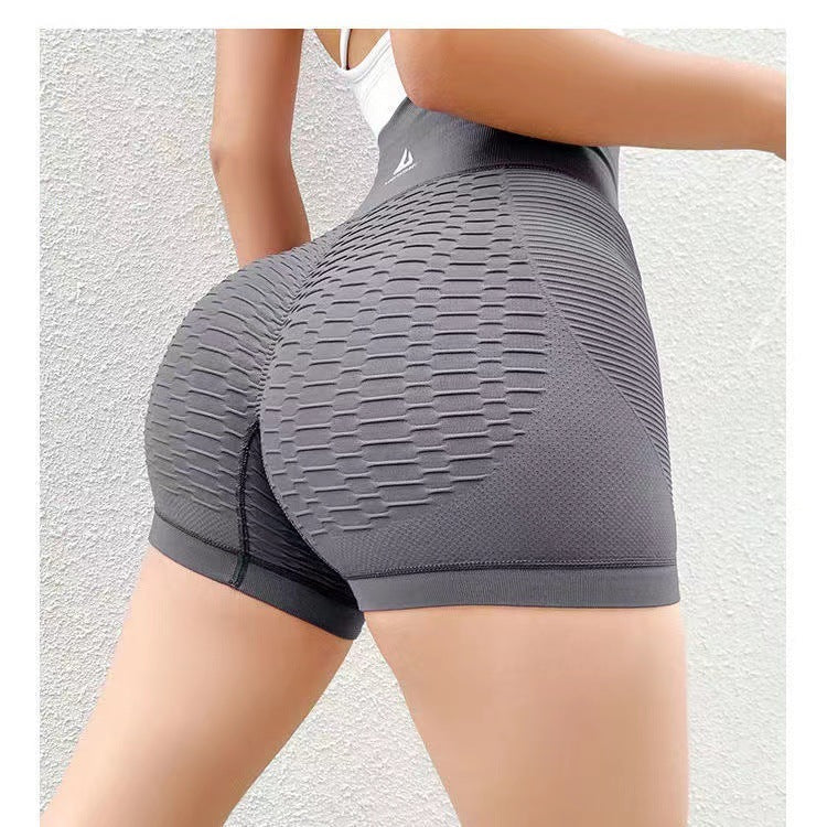 Women's Grid Design High-Waist Shorts