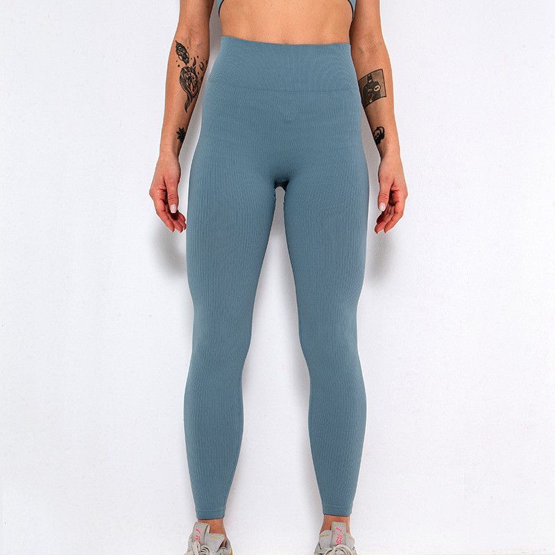 Women's Ribbed High-Waist Gym Leggings