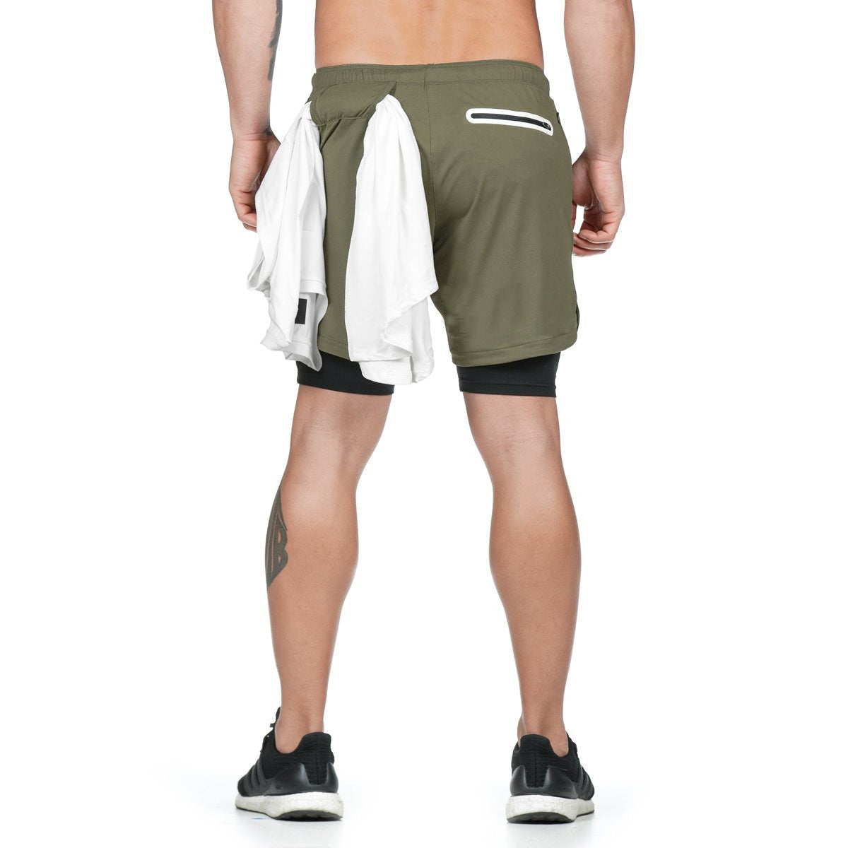 Men's 2-in-1 Running Fitness Shorts
