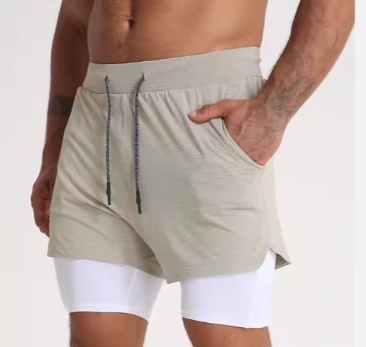 Men's 2-in-1 Quick-Dry Gym Shorts