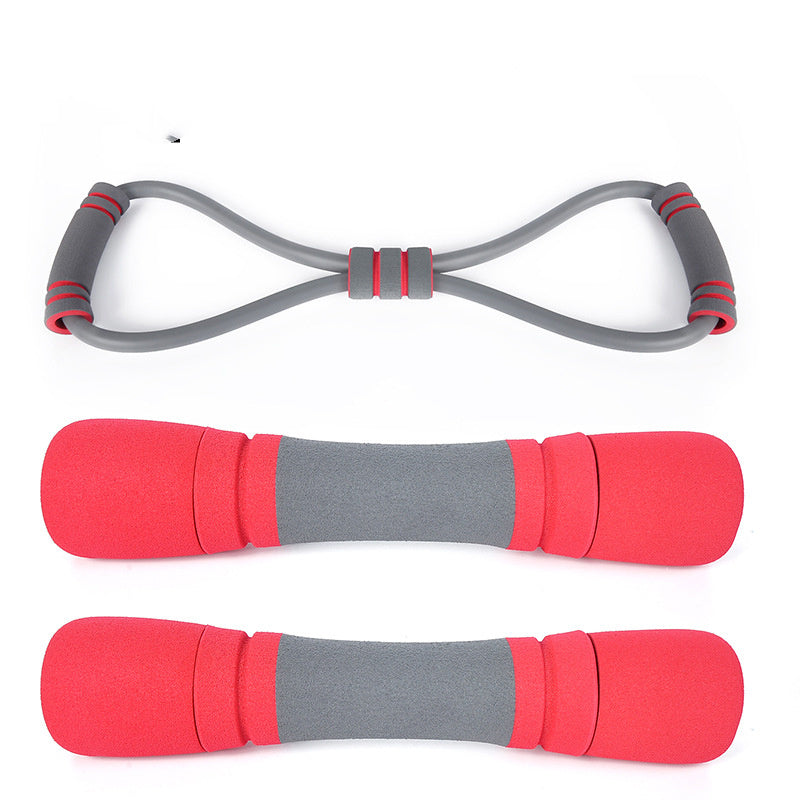 Women's Fitness Equipment Set – Skipping Rope, Spring Grip, Chest Expander, Dumbbell