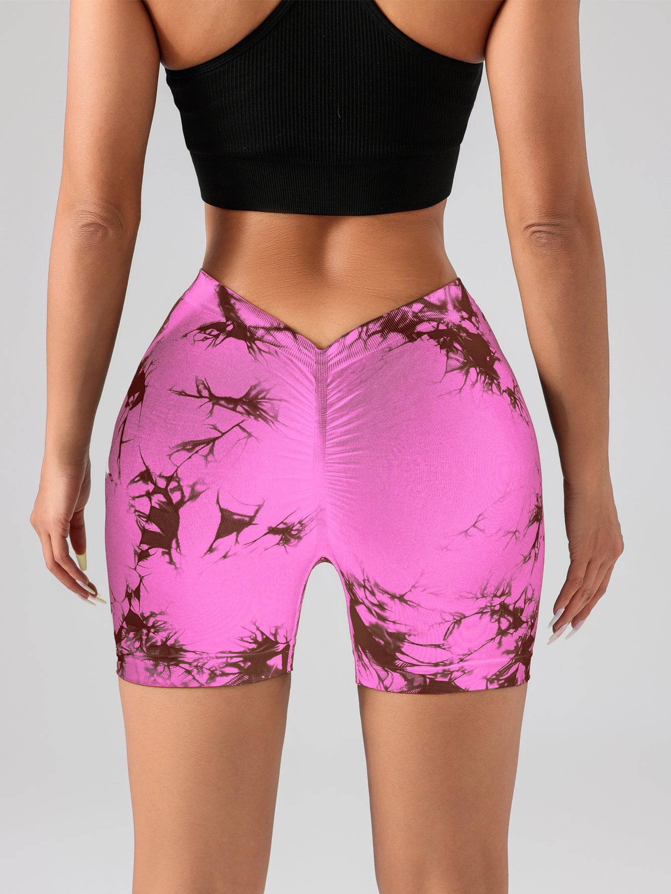 Women's 3-Pack Tie Dye High-Waist Biker Shorts