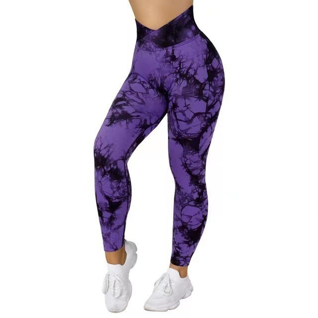 Women's Seamless Tie-Dye Yoga Leggings